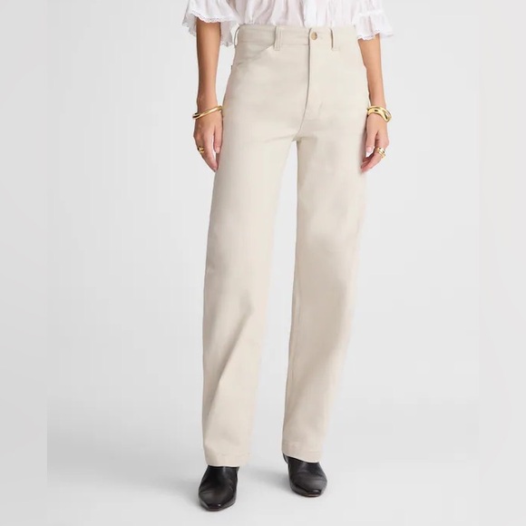 Madewell Pants - NWT Madewell Balloon Pant in Form Grey Khaki Cream Size 24 Barrel Leg $138 NW467